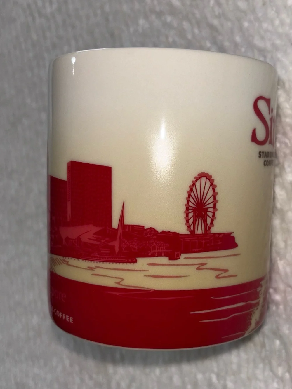 Starbucks Singapore Global Icon Red and Cream Merlion City Mug